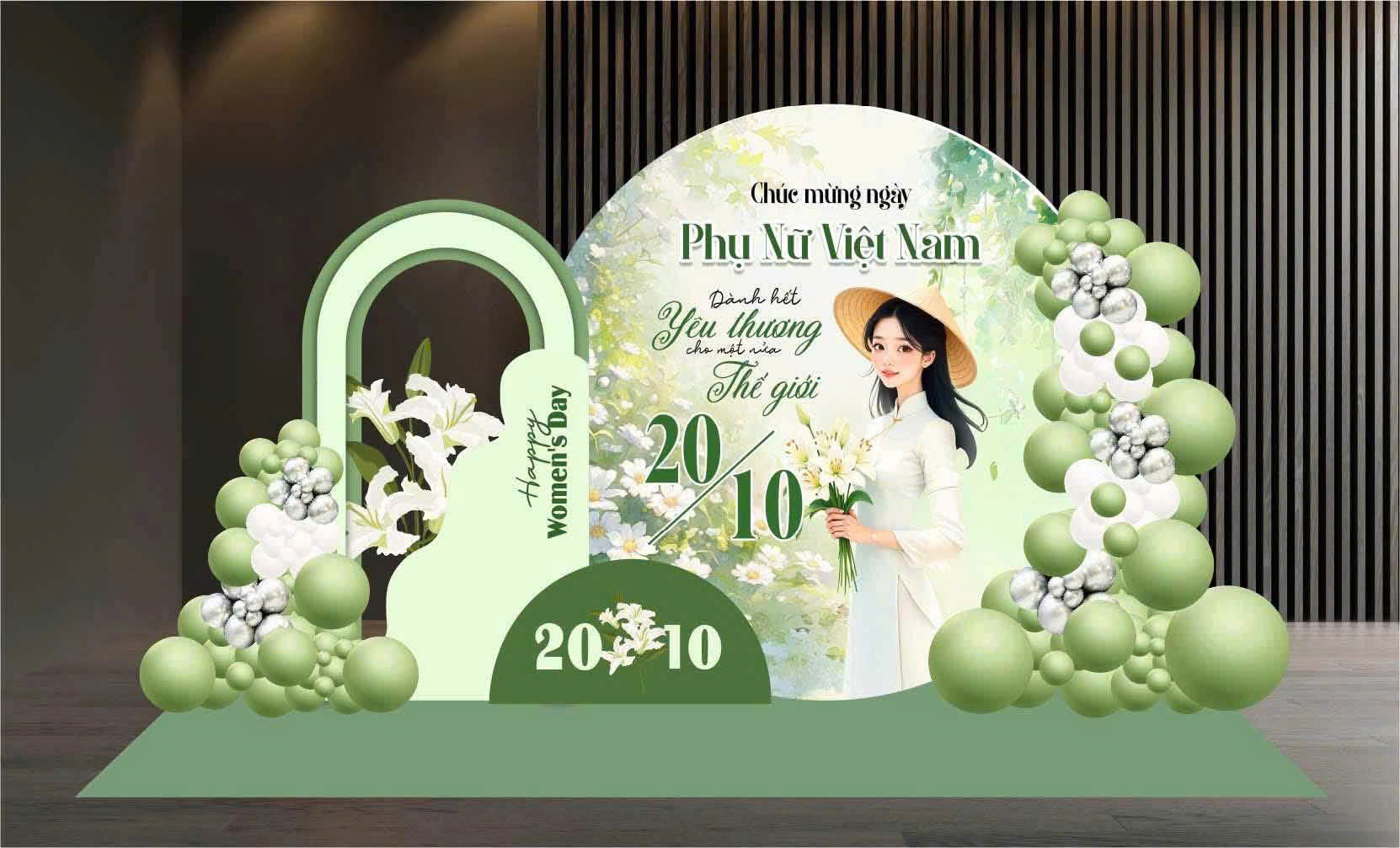Trang Trí Sân Khấu 20/10 Tại Long Biên